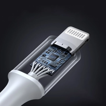  Kabel przewód USB-C - iPhone Lightning MFi 1m - srebrny - zdj. dodatkowe 4