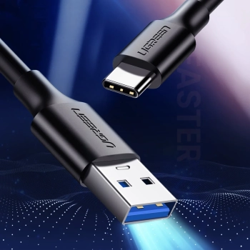  Kabel przewód USB-A 3.0 - USB-C 3A 1.5m - czarny - zdj. dodatkowe 6
