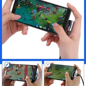  Kabel przewód kątowy USB-A - USB-C 3A 3m - szary - zdj. dodatkowe 2