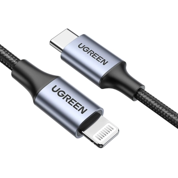  Kabel przewód do iPhone Lightning - USB-C 2.0 MFi 1m - szary - zdj. dodatkowe 2