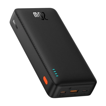  Powerbank 20000mAh Airpow 20W z kablem USB-A - USB-C 50cm - czarny - zdj. dodatkowe 3