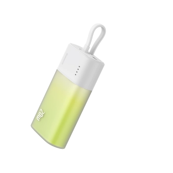  Powerbank Popsicle 5200mAh 20W z kablem Lightning 60W/20V/3A/30cm - biało-zielony - zdj. dodatkowe 1