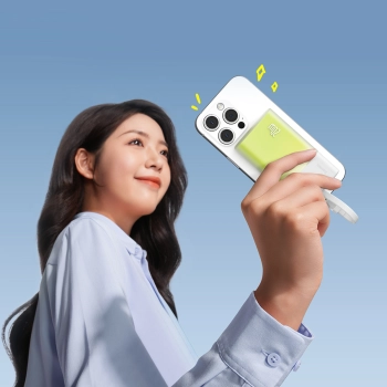  Powerbank Popsicle 5200mAh 20W z kablem Lightning 60W/20V/3A/30cm - biało-zielony - zdj. dodatkowe 8