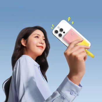  Powerbank Popsicle 5200mAh 20W z kablem Lightning 60W/20V/3A/30cm - zółto-różowy - zdj. dodatkowe 7