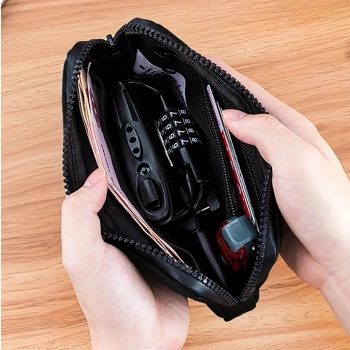  Saszetka rowerowa na telefon klucze portfel karty pieniądze 0.15l - czarna - zdj. dodatkowe 1