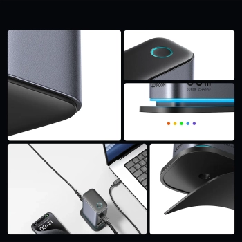  Stacja ładowania ładowarka wieloportowa GaN 65W EU 4x USB-C i 2x USB-A - ciemnoszara - zdj. dodatkowe 10