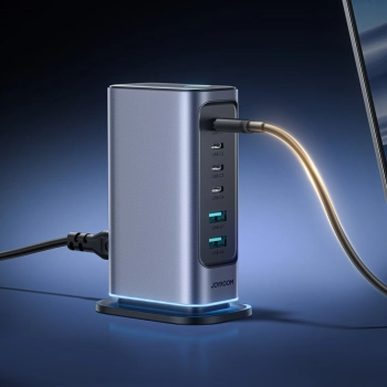  Stacja ładowania ładowarka wieloportowa GaN 65W EU 4x USB-C i 2x USB-A - ciemnoszara - zdj. dodatkowe 7