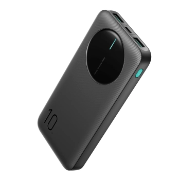 Powerbank JR-PBF12 10000mAh 2.4A 2x USB-A 1x USB-C - czarny