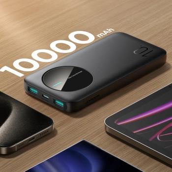  Powerbank JR-PBF12 10000mAh 2.4A 2x USB-A 1x USB-C - czarny - zdj. dodatkowe 10
