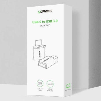  Adapter przejściówka USB-C (męski) - USB-A 3.0 (żeński) ze smyczą - szary - zdj. dodatkowe 1