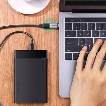  Adapter przejściówka USB-C (męski) - USB-A 3.0 (żeński) ze smyczą - szary - zdj. dodatkowe 4
