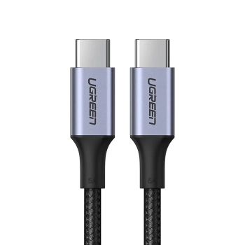 Kabel przewód w opocie USB-C - USB-C PD QC FCP 100W 5A 480Mb/s 1.5m - szary