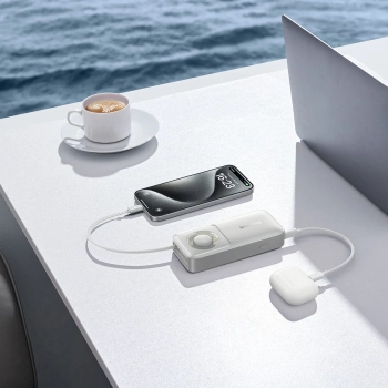  Powerbank Free2Pull 10000mAh 30W z portem USB-C i rozwijanym kablem USB-C - szary - zdj. dodatkowe 7