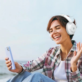  Słuchawki bezprzewodowe Sounfii Q20 ANC nauszne Bluetooth 5.3 - białe - zdj. dodatkowe 10