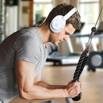  Słuchawki bezprzewodowe Sounfii Q20 ANC nauszne Bluetooth 5.3 - białe - zdj. dodatkowe 8