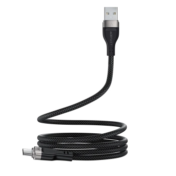  Kabel przewód USB-A - USB-C 3A z magnetycznym organizerem 1.2m - czarny - zdj. dodatkowe 4