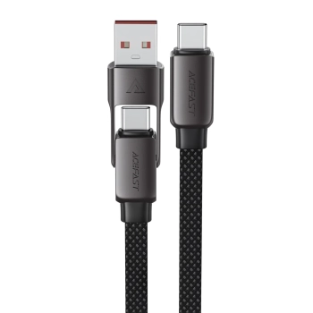 Kabel przewód USB-C - USB-A / USB-C 480Mb/s 3A 1.2m - czarny