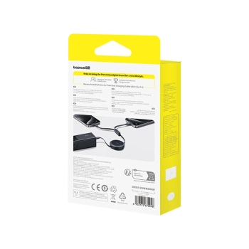  Kabel przewód zwijany USB-C - 2 x USB-C Bright Mirror Series 100W 1m - czarny - zdj. dodatkowe 5