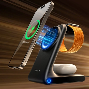  3w1 Ładowarka bezprzewodowa stacja ładująca z MagSafe - czarna - zdj. dodatkowe 10