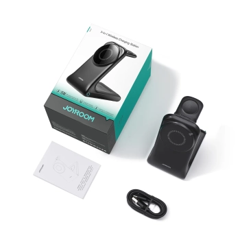  3w1 Ładowarka bezprzewodowa stacja ładująca z MagSafe - czarna - zdj. dodatkowe 2