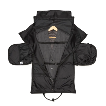  Torba podróżna Premium na garnitur i obuwie z kieszenią na mokre rzeczy 50l - czarna - zdj. dodatkowe 4