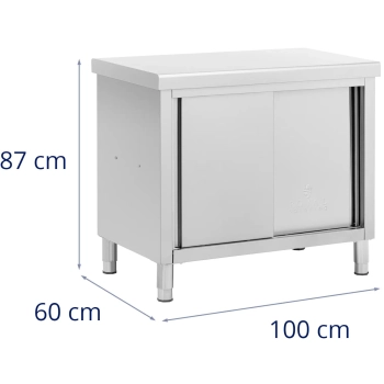  Stół blat roboczy centralny z szafką przelotową STAL 100 x 60 cm - zdj. dodatkowe 5