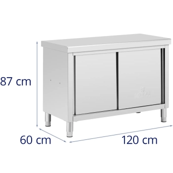  Stół blat roboczy centralny z szafką przelotową STAL 120 x 60 cm - zdj. dodatkowe 5