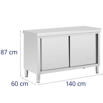  Stół blat roboczy centralny z szafką przelotową STAL 140 x 60 cm - zdj. dodatkowe 6