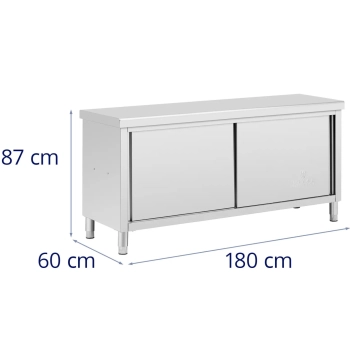  Stół blat roboczy centralny z szafką przelotową STAL 180 x 60 cm - zdj. dodatkowe 6