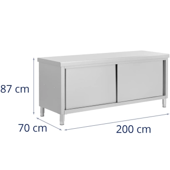  Stół blat roboczy centralny z szafką przelotową STAL 200 x 70 cm - zdj. dodatkowe 6