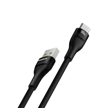  Kabel przewód wytrzymały Flash 2 USB-A - USB-C 100W 1m - czarny - zdj. dodatkowe 1