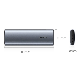  Obudowa kieszeń na dysk M.2 NVMe 10Gbps + kabel USB-C - USB-A / USB-C - USB-C - czarna - zdj. dodatkowe 1