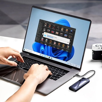  Obudowa kieszeń na dysk M.2 NVMe 10Gbps + kabel USB-C - USB-A / USB-C - USB-C - czarna - zdj. dodatkowe 4