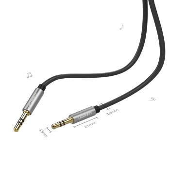  Kabel przewód audio AUX mini jack 3.5mm 3m - czarny - zdj. dodatkowe 10