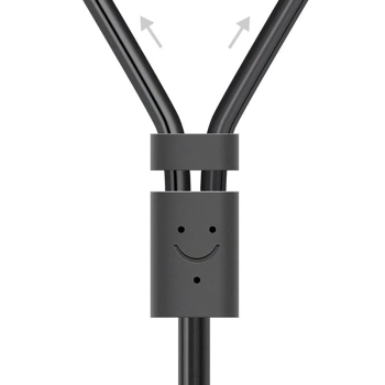  Kabel przewód audio mini jack 3.5mm (żeński) - 2RCA (męski) 1m - szary - zdj. dodatkowe 1