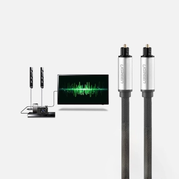  Kabel przewód optyczny audio światłowód Toslink SPDIF 1.5m - szary - zdj. dodatkowe 1