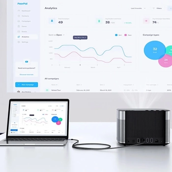  Kabel przewód micro HDMI - HDMI 2.1 8K 1m - szary - zdj. dodatkowe 4