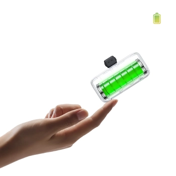  Powerbank 5000mAh zintegrowane złącze USB-C (męski) / USB-C (żeński) - szary - zdj. dodatkowe 1