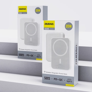  Powerbank K26S 5000mAh 20W USB-A / USB-C / MagSafe - biały - zdj. dodatkowe 9