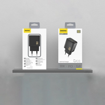  Szybka ładowarka sieciowa 30W PD GaN USB-C - czarna - zdj. dodatkowe 2