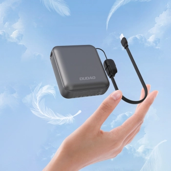  Powerbank K22+ 10000mAh z zawieszką kablem 22.5W USB-C - szary - zdj. dodatkowe 1