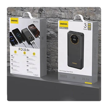  Powerbank K12Pro 20000mAh 22.5W PD USB-A USB-C - czarny - zdj. dodatkowe 4