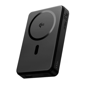 Powerbank Airpow II 10000mAh Qi2 MagSafe 22.5W z kablem USB-C 20V 3A 30cm - czarny