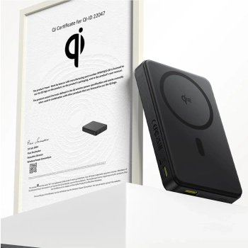  Powerbank Airpow II 10000mAh Qi2 MagSafe 22.5W z kablem USB-C 20V 3A 30cm - czarny - zdj. dodatkowe 1