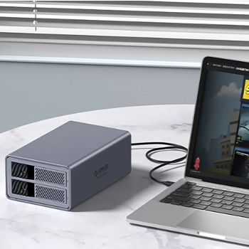  Macierz dyskowa 9828RU3 z kontrolerem RAID na 2 dyski 2.5'' / 3.5'' SATA HDD / SSD - szara - zdj. dodatkowe 2