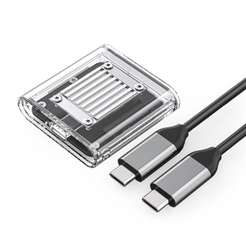 Kieszeń obudowa na dysk TC20-M2-10G M.2 NVME USB-C - przezroczysta