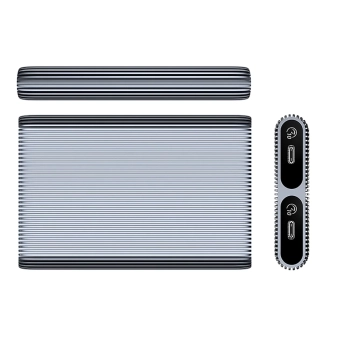  Kieszeń obudowa AM2C3-2N na dwa dyski M.2 NVME USB-C 10Gb/s - szara - zdj. dodatkowe 1