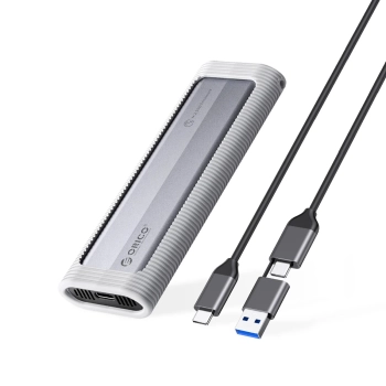 Kieszeń obudowa na dysk AXM2F-V1 M.2 NGFF USB-C 5Gb/s - szara