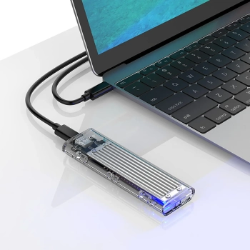  Kieszeń obudowa na dysk TCM2-C3 M.2 NVME na USB-C 10Gb/s - szaro-przezroczysta - zdj. dodatkowe 2