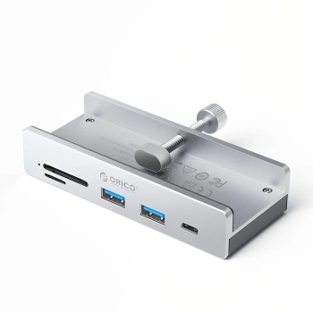 Hub MH5PC montowany na zacisk USB-C / USB-A USB-C SD TF - srebrny
